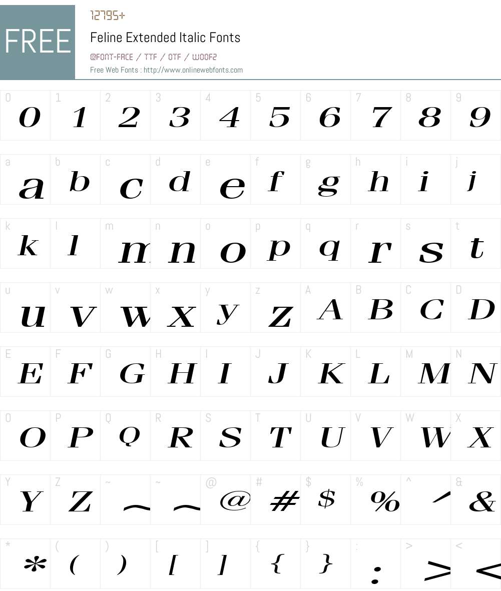 Feline Extended Font Screenshots