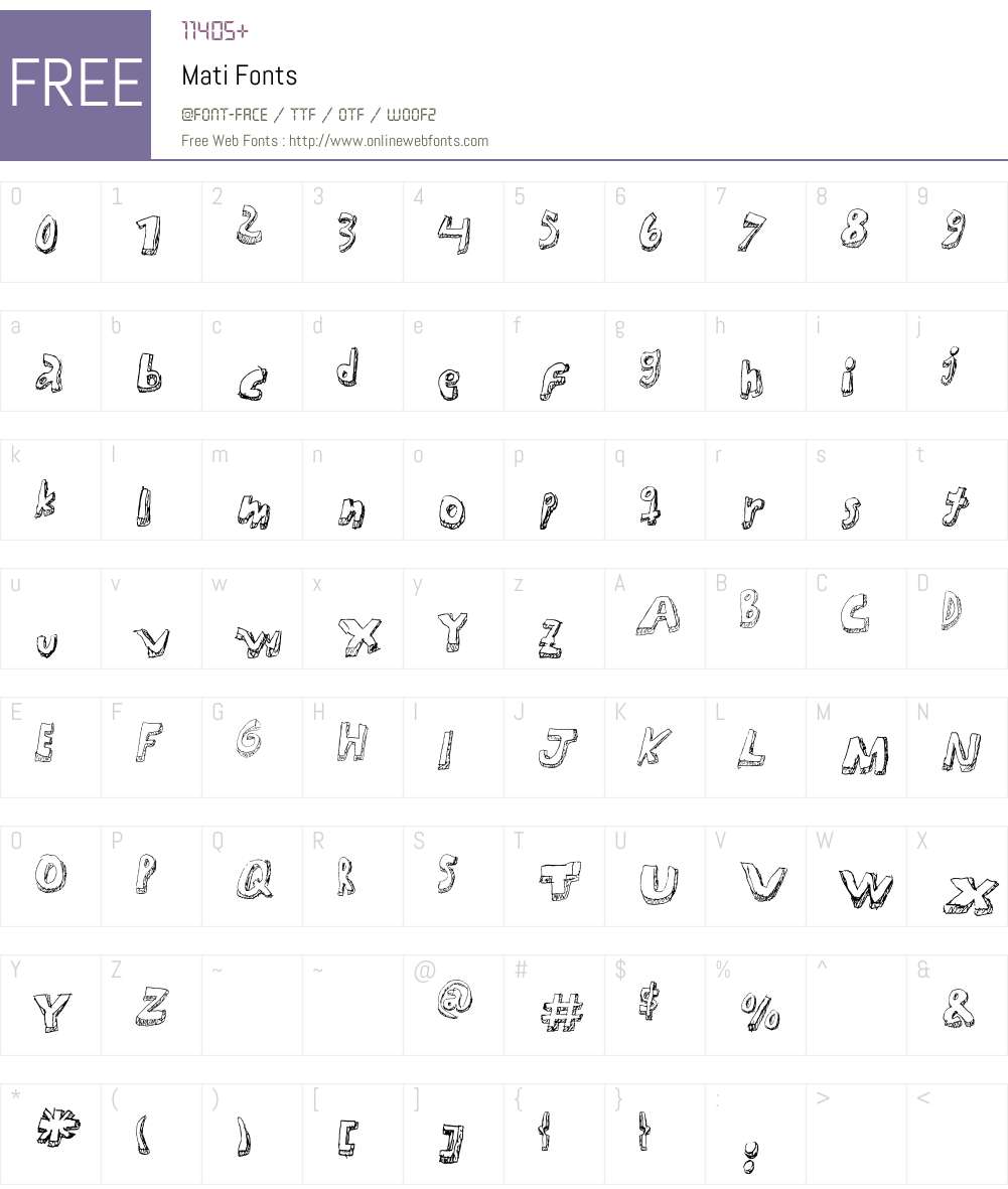 Mati Font Screenshots