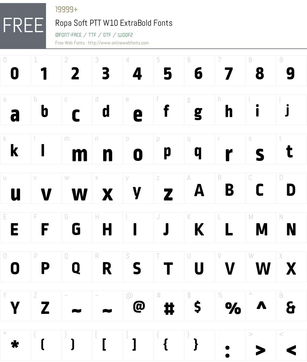 RopaSoftPTTW10-ExtraBold Font Screenshots