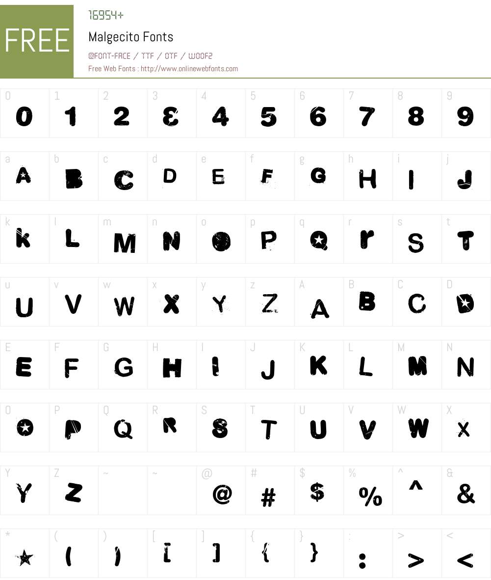 Malgecito Font Screenshots