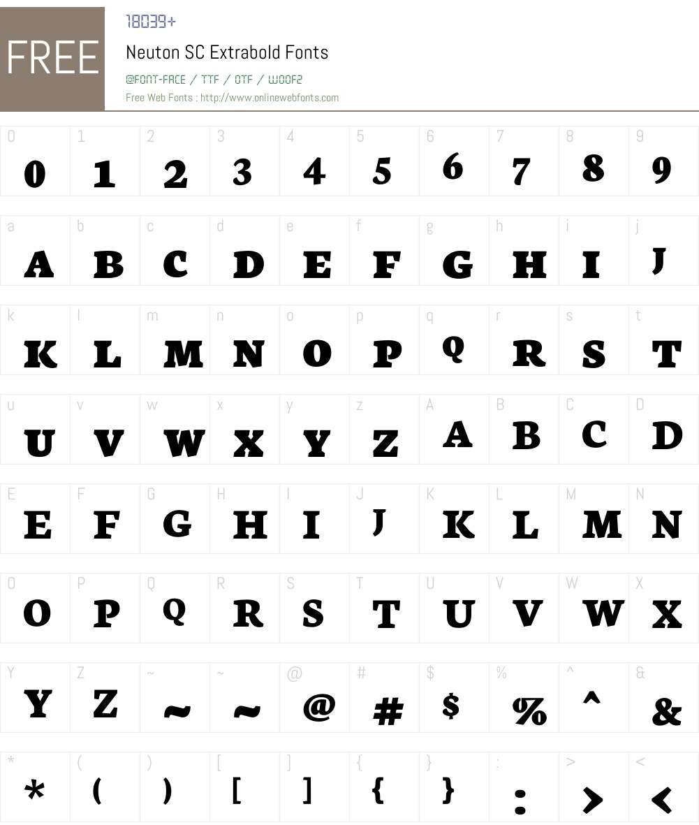Neuton SC Font Screenshots