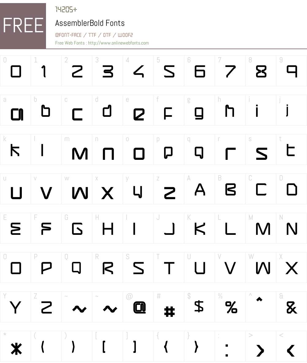 AssemblerBold Font Screenshots