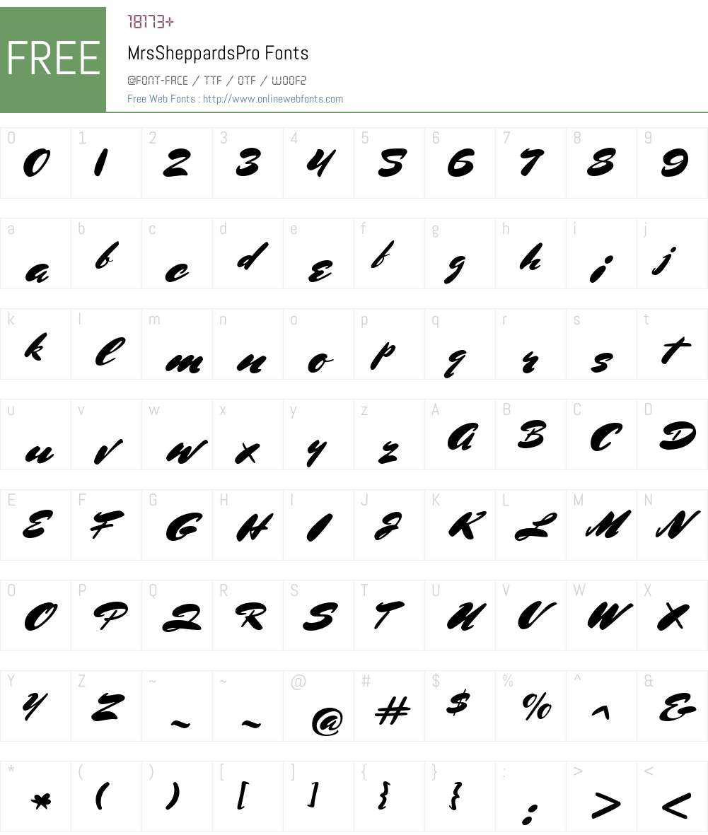 MrsSheppardsPro Font Screenshots