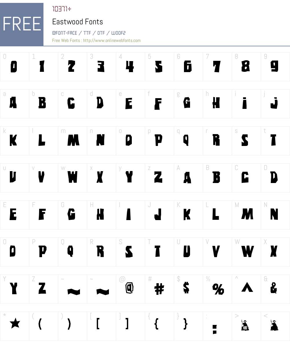 Eastwood Font Screenshots