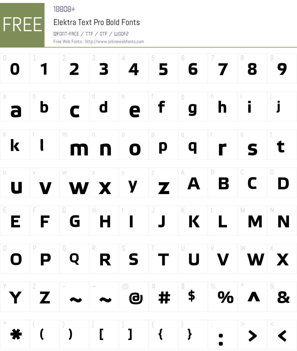 Elektra Text Pro Font Screenshots