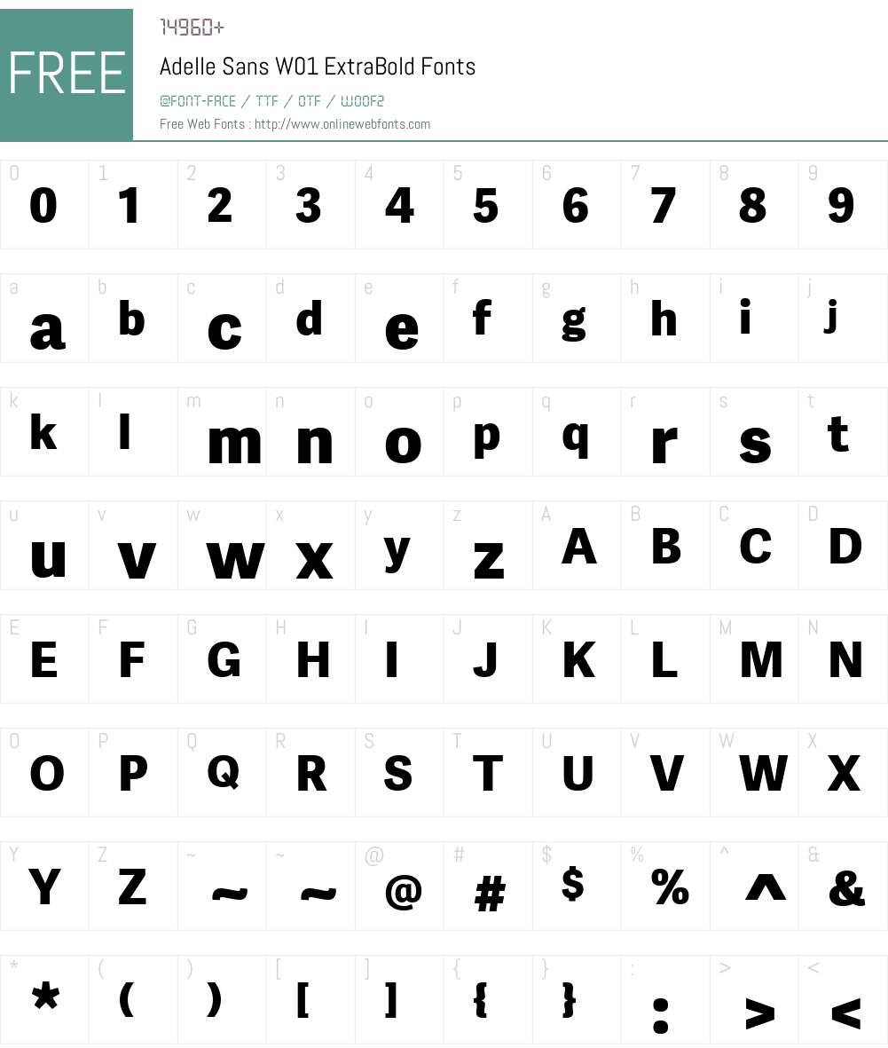 AdelleSansW01-ExtraBold Font Screenshots