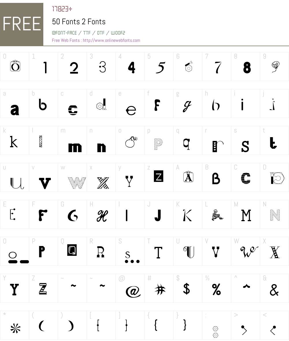 50 Fonts 2 Font Screenshots