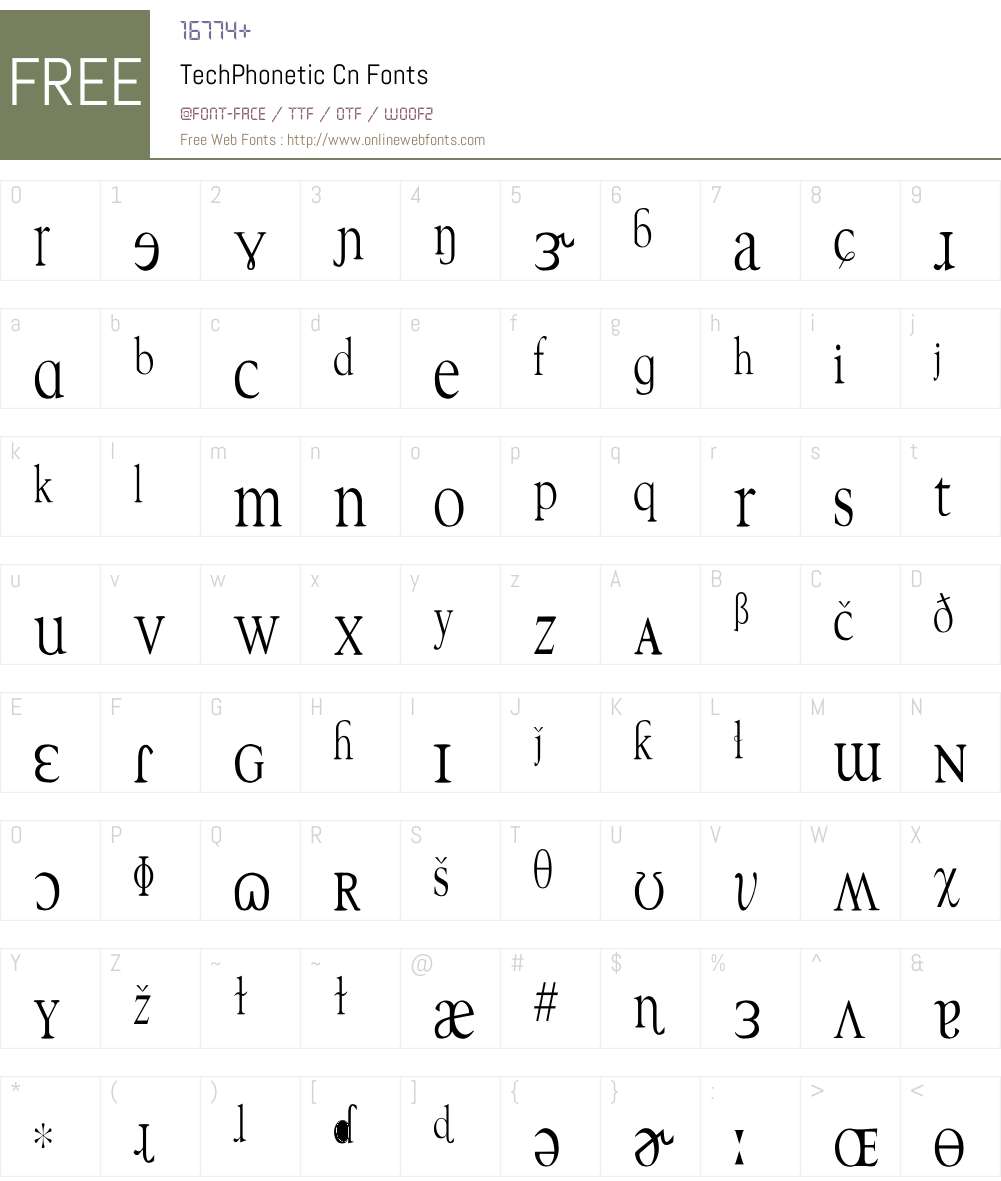 TechPhonetic Cn Font Screenshots