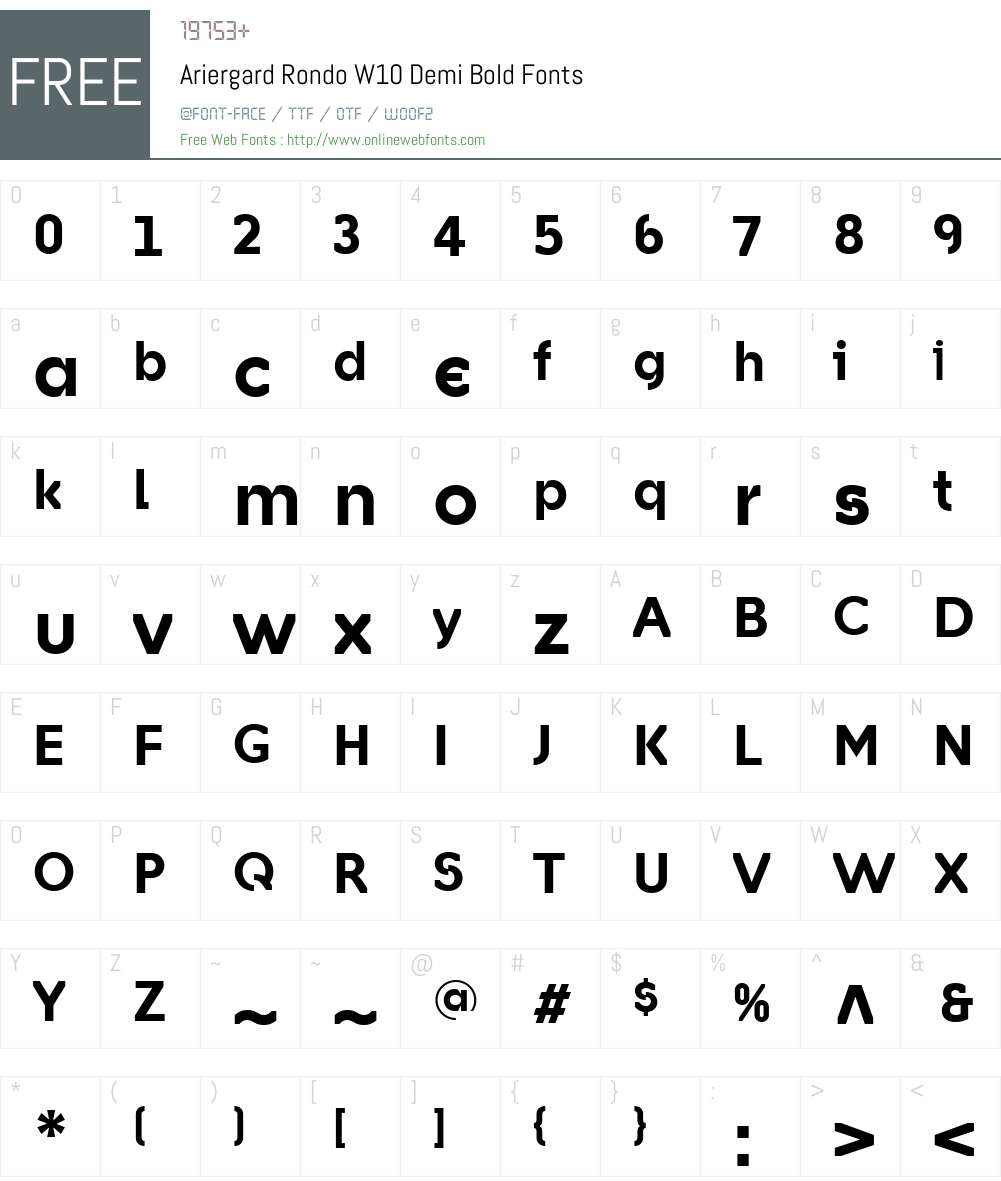 AriergardRondoW10-DemiBold Font Screenshots