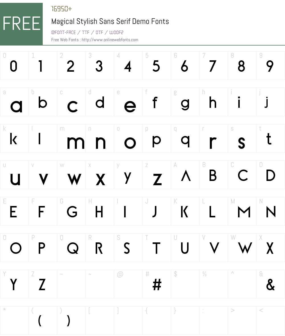 Magical Stylish Sans Serif Demo Fonts Free Download - OnlineWebFonts.COM