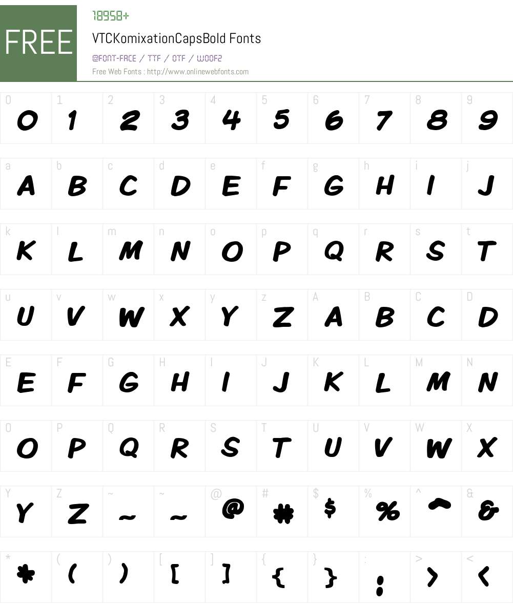 VTCKomixationCapsBold Font Screenshots