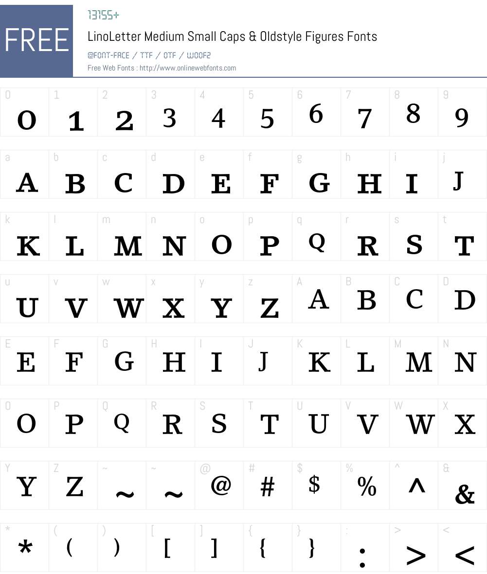 LinoLetter Font Screenshots