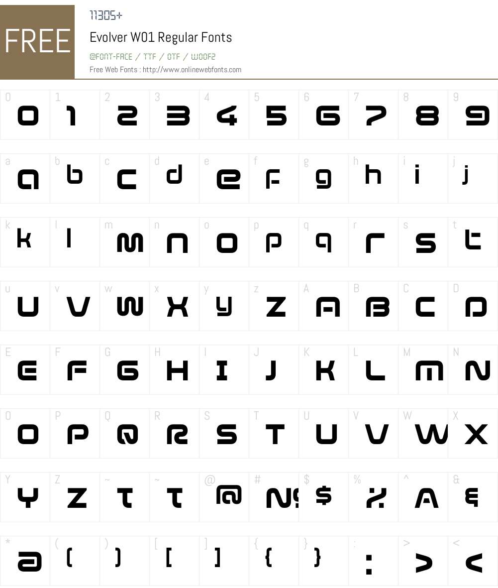 EvolverW01-Regular Font Screenshots