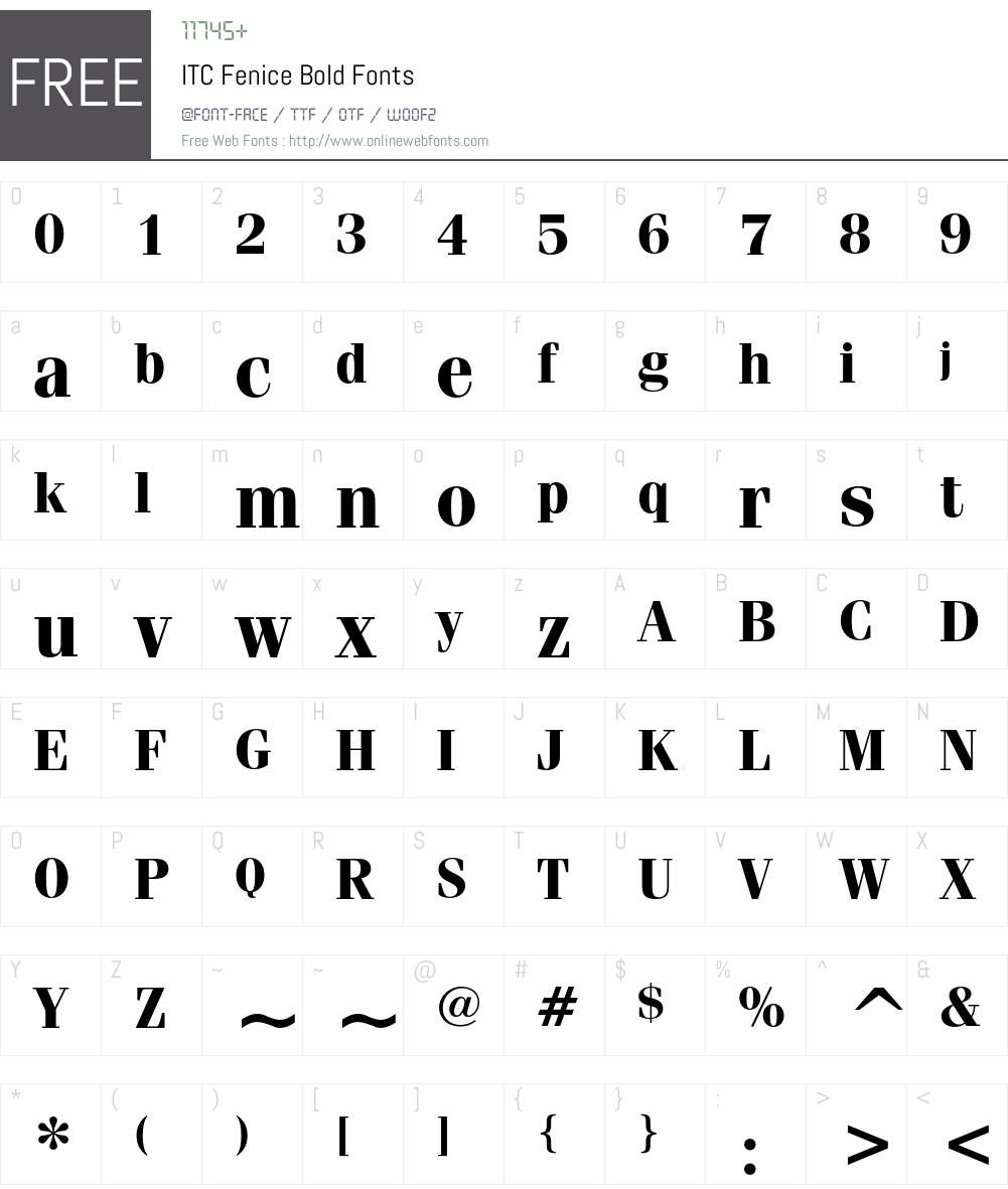 ITC Fenice Font Screenshots