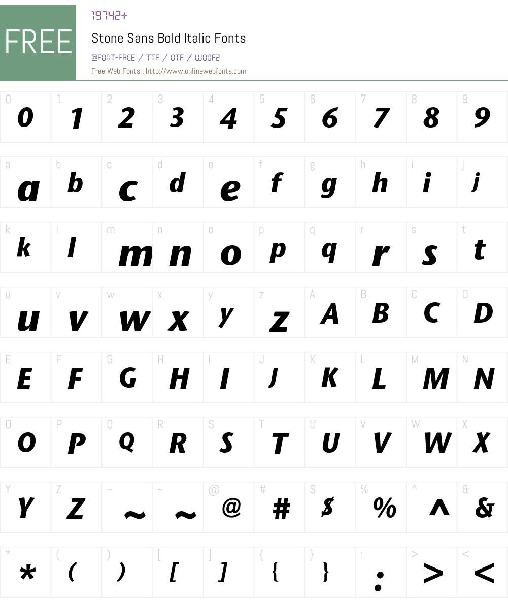 Stone Sans BQ Font Screenshots