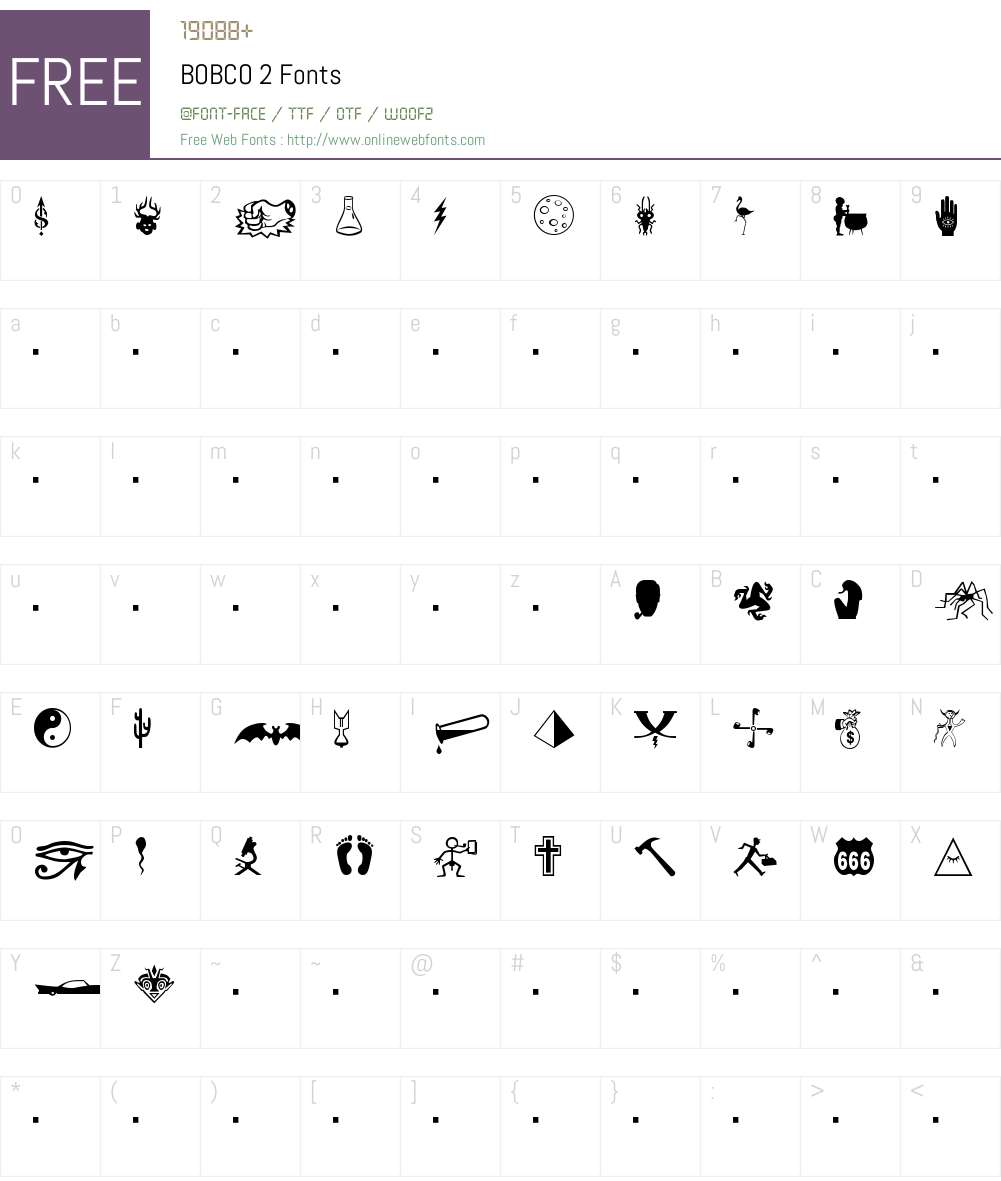 BOBCO 2 Font Screenshots