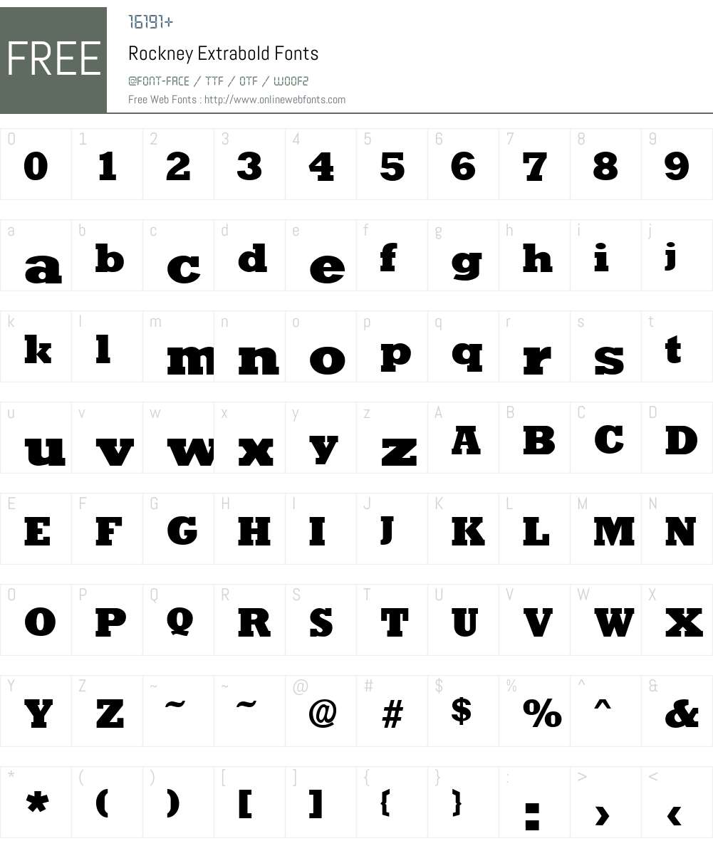 Rockney Extrabold Font Screenshots