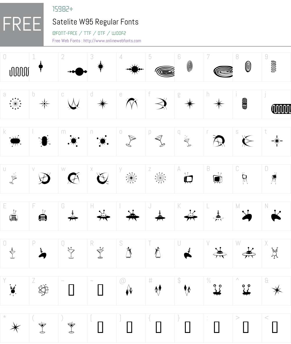 Satelite Font Screenshots
