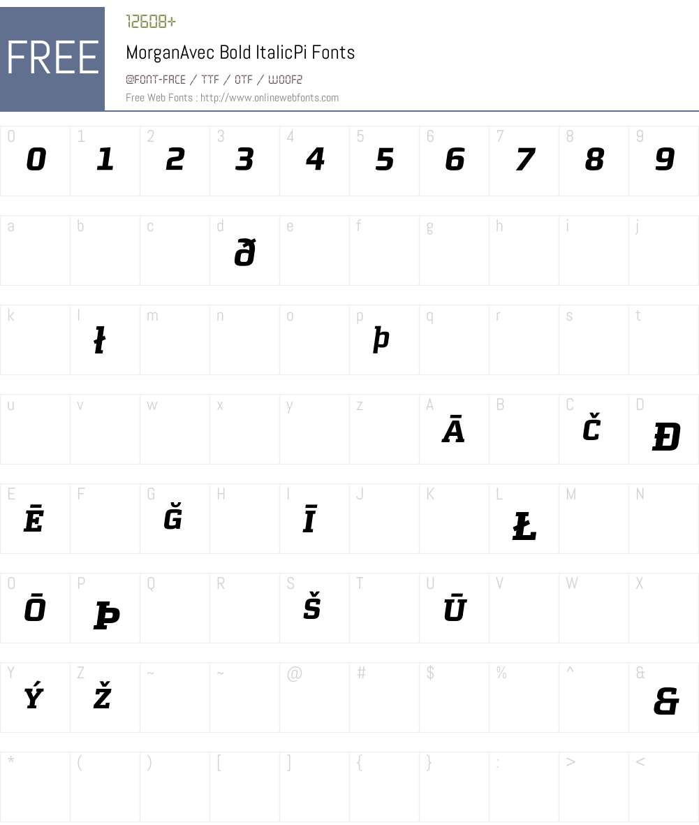 MorganAvec Font Screenshots