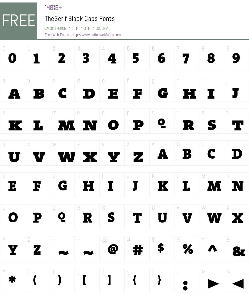 The Serif Black- Font Screenshots