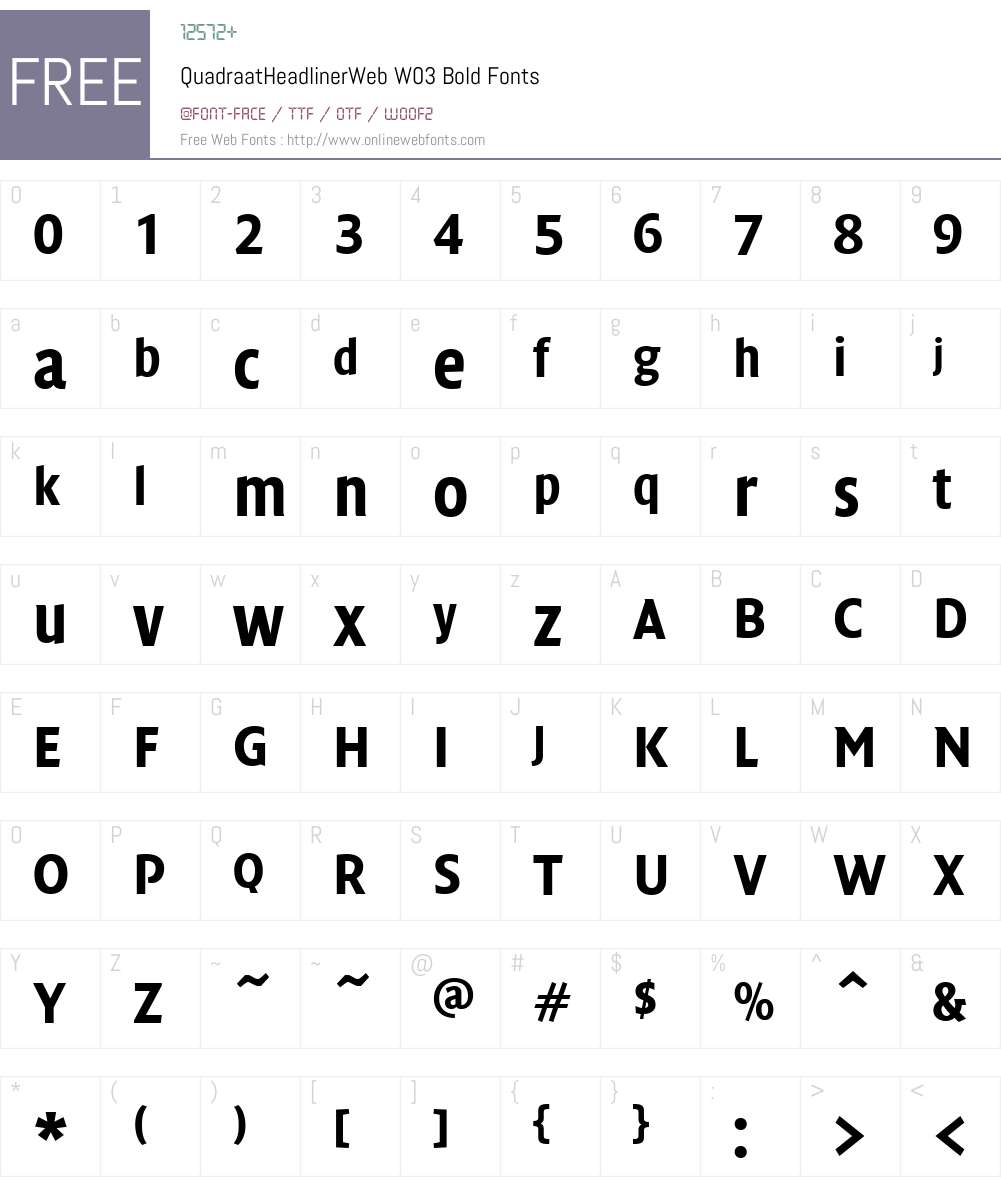 FF Quadraat Headliner Font Screenshots