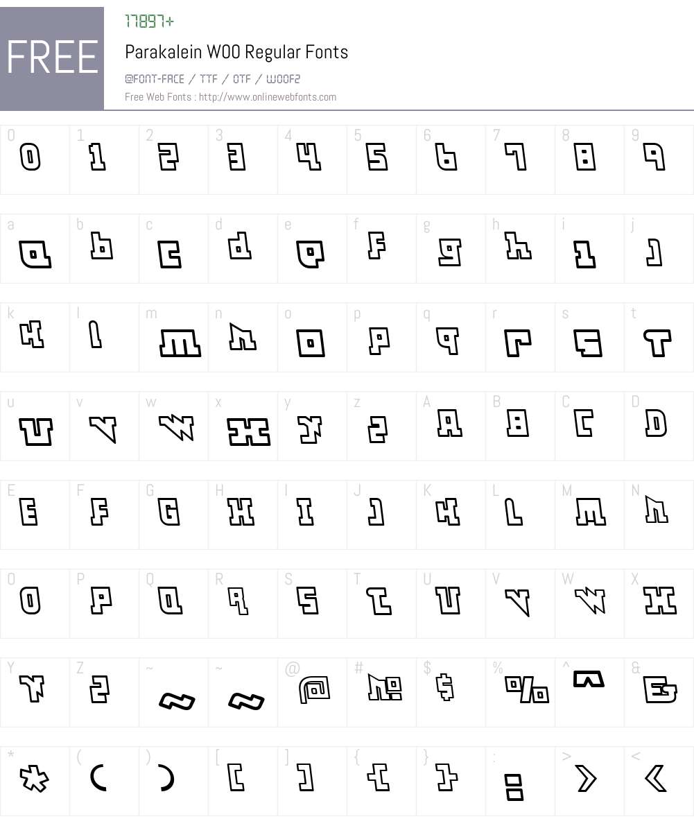 Parakalein Font Screenshots