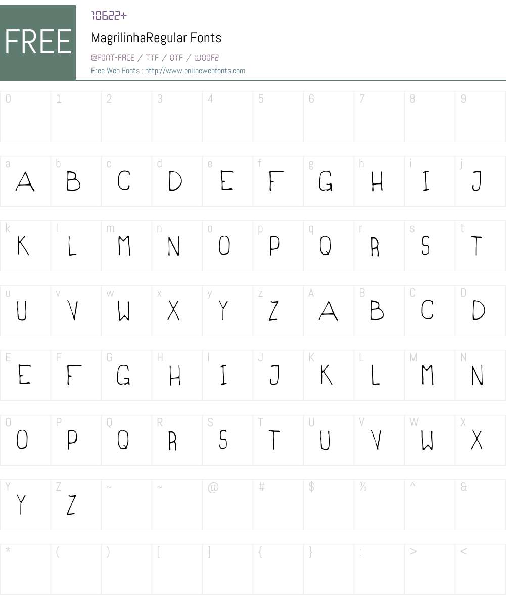 Magrilinha Font Screenshots