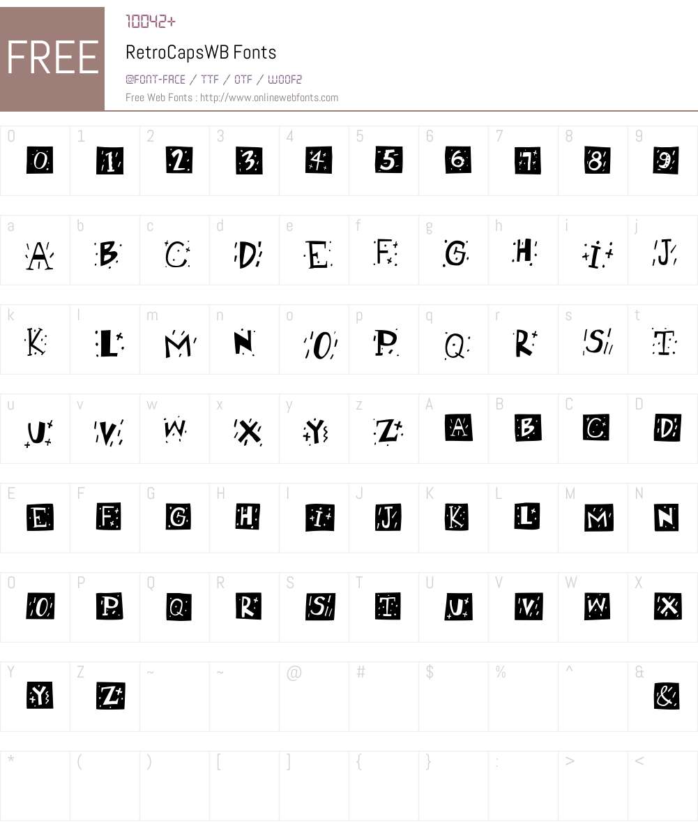RetroCapsWB Font Screenshots