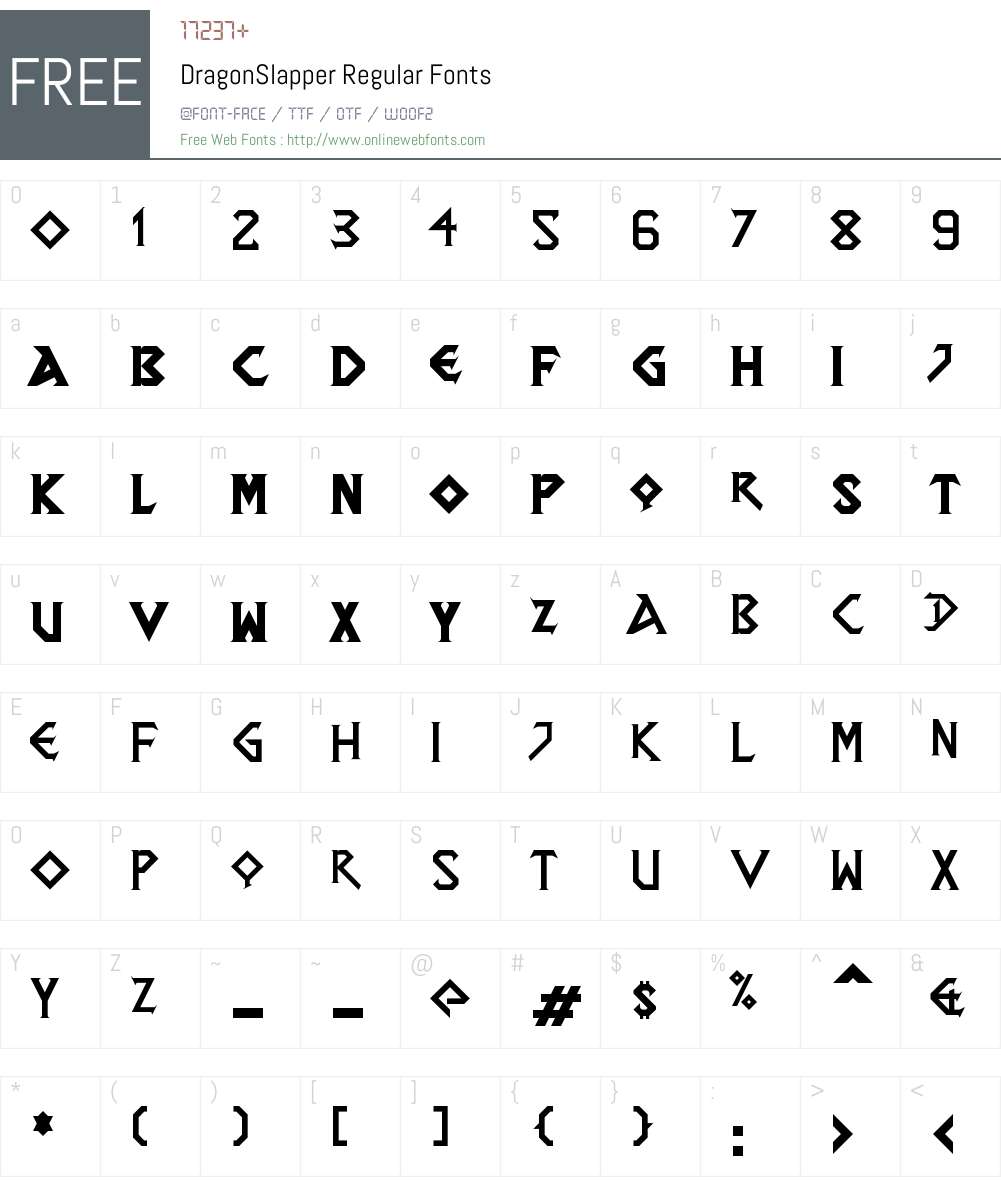 DragonSlapper Font Screenshots