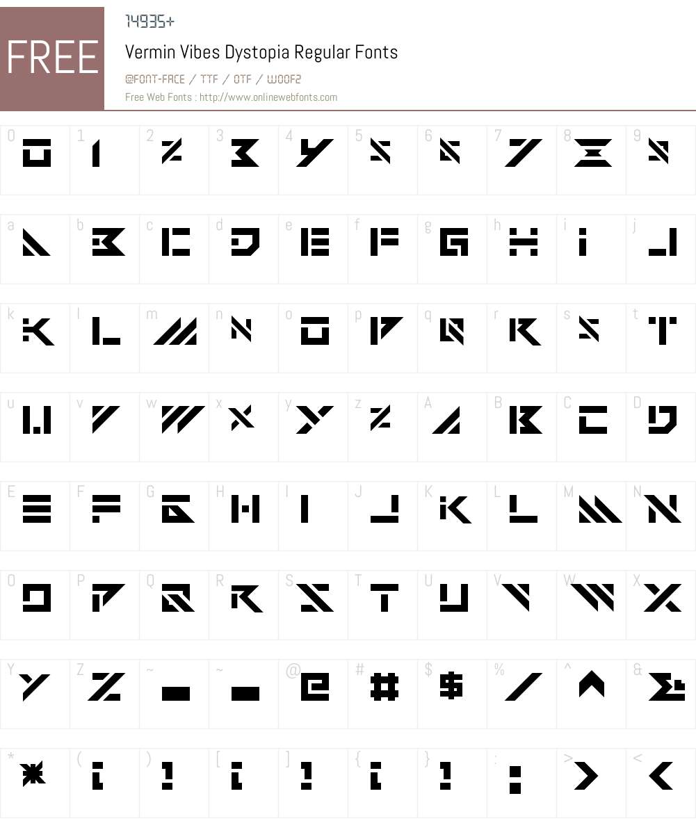 Vermin Vibes Dystopia Font Screenshots