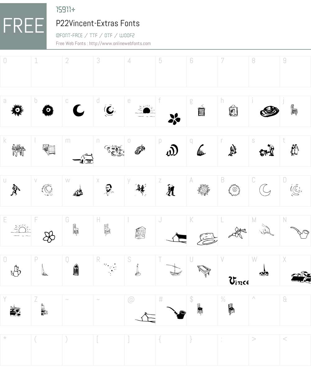 P22Vincent Font Screenshots