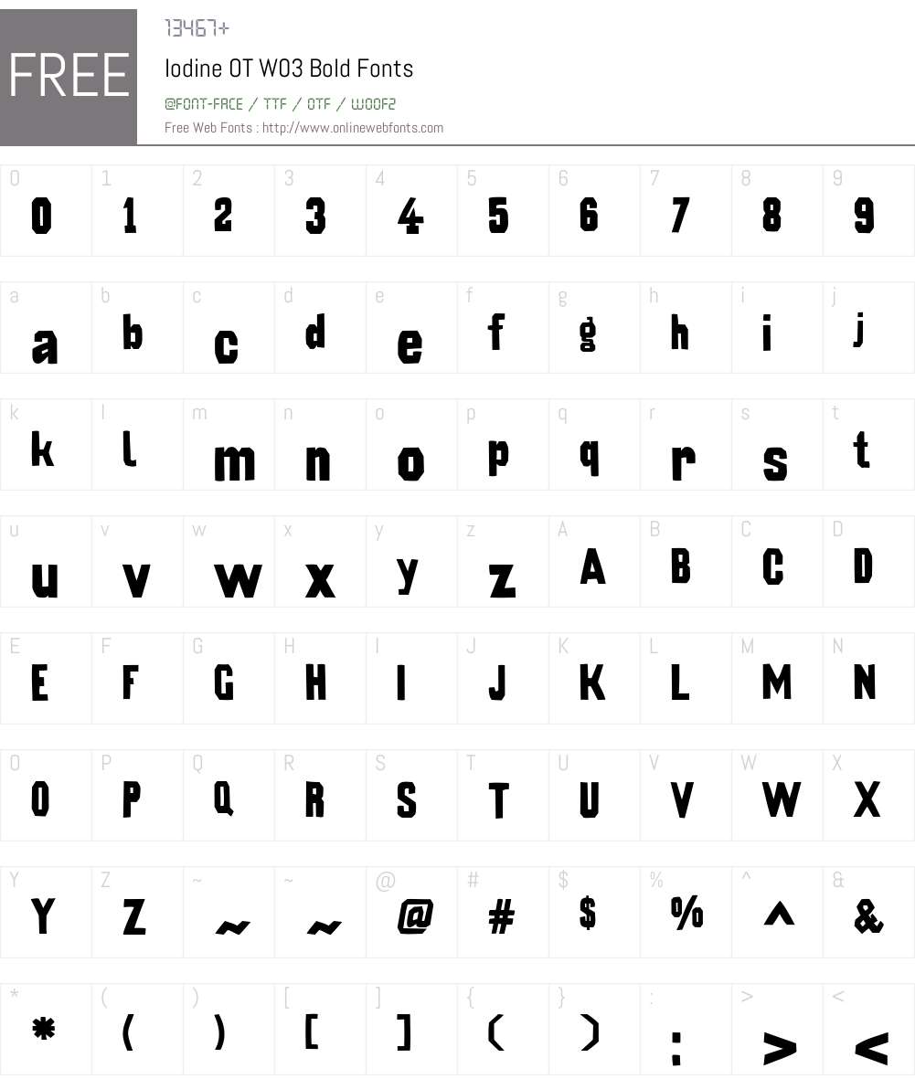 FF Iodine Font Screenshots