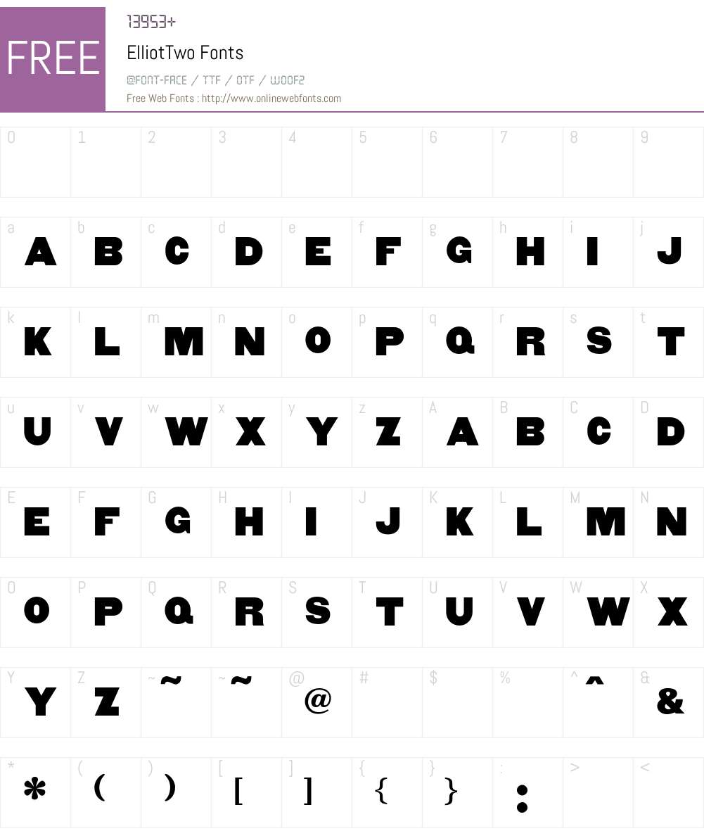 ElliotTwo Font Screenshots