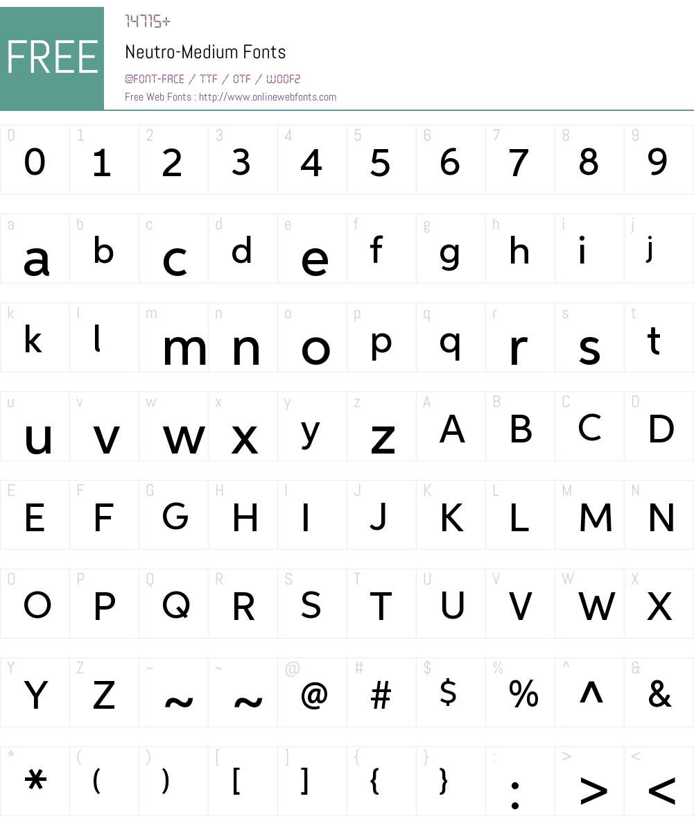 Neutro Med Font Screenshots