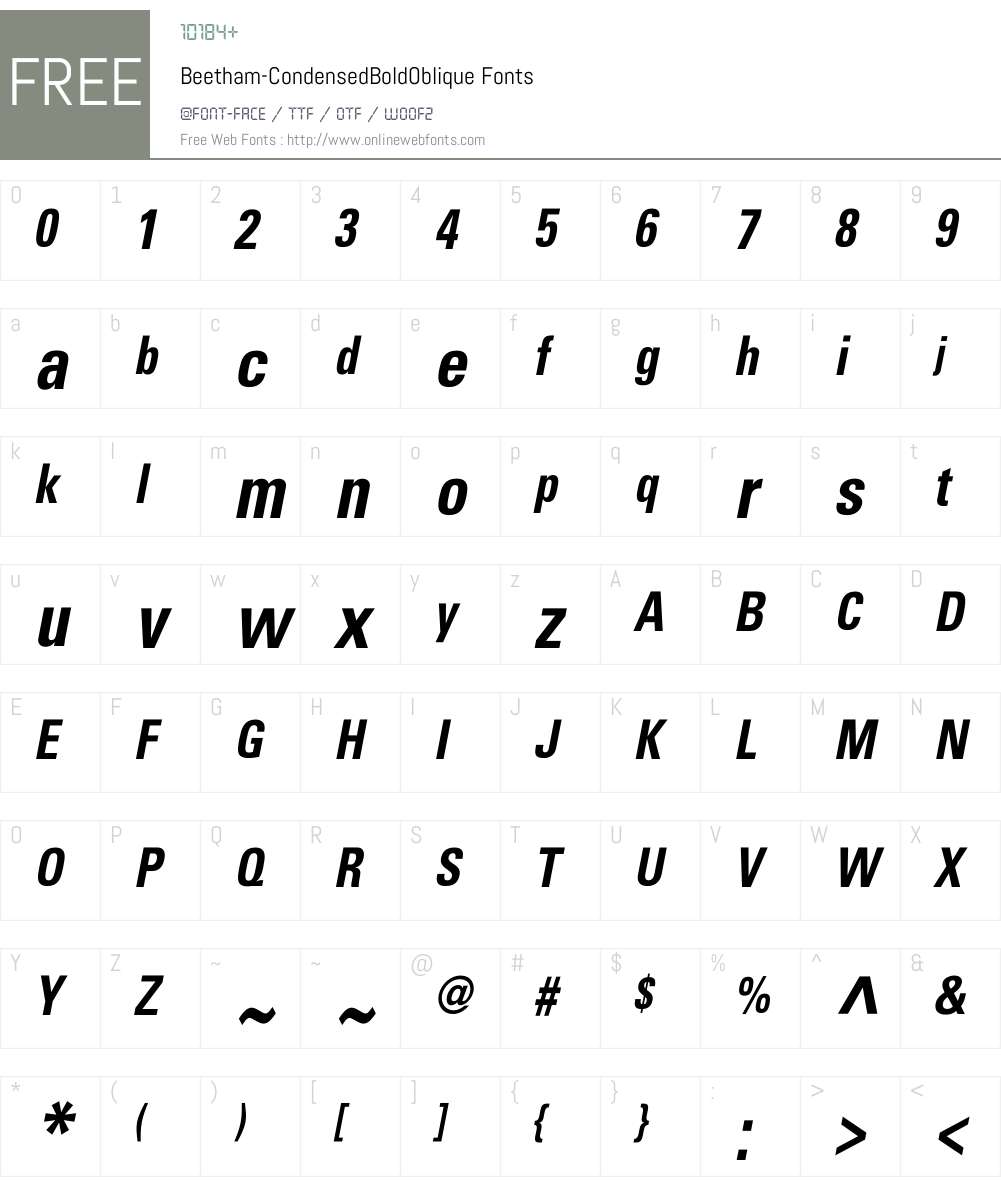 Beetham Font Screenshots