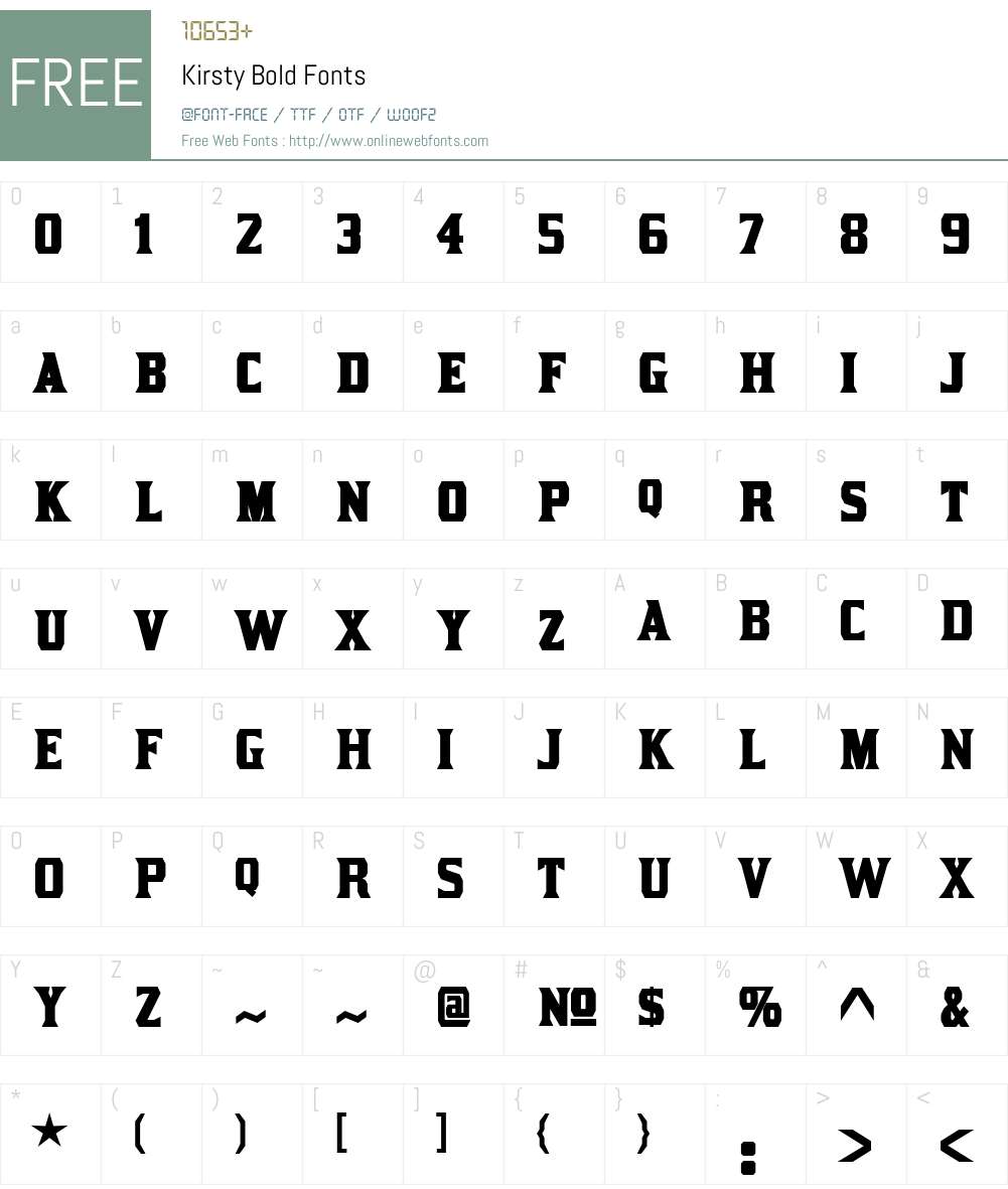 Kirsty Font Screenshots