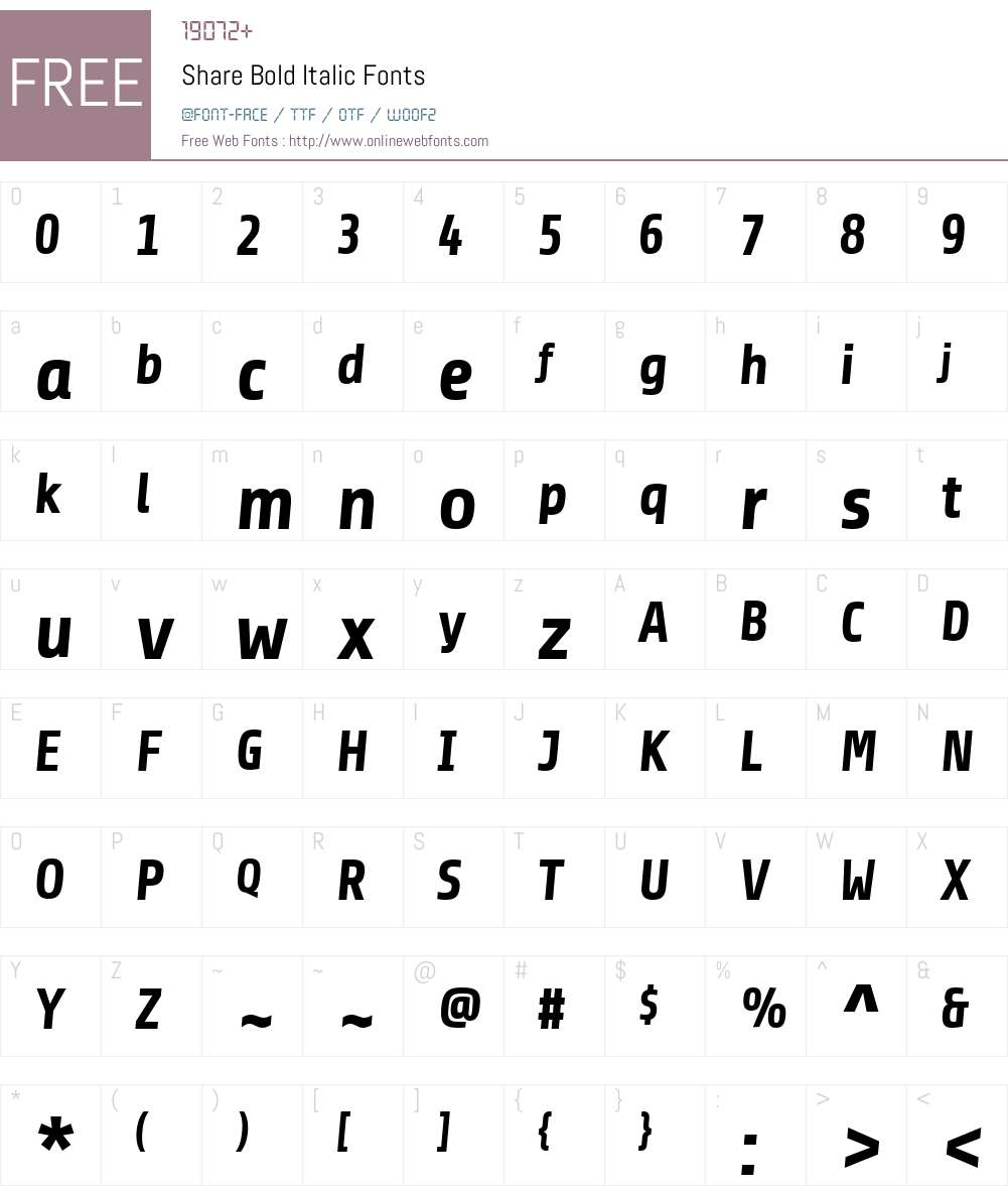 Share Font Screenshots