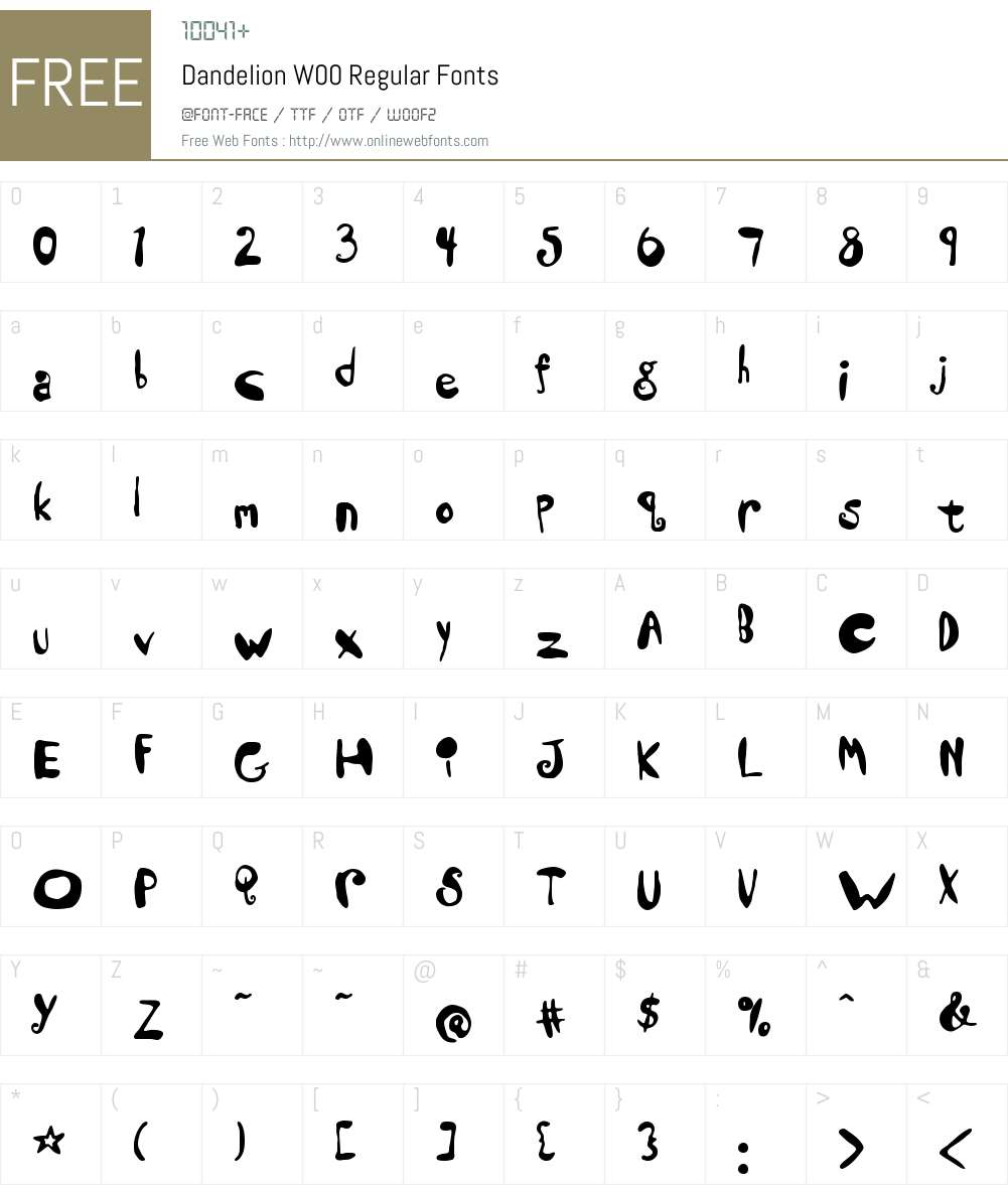DandelionW00-Regular Font Screenshots