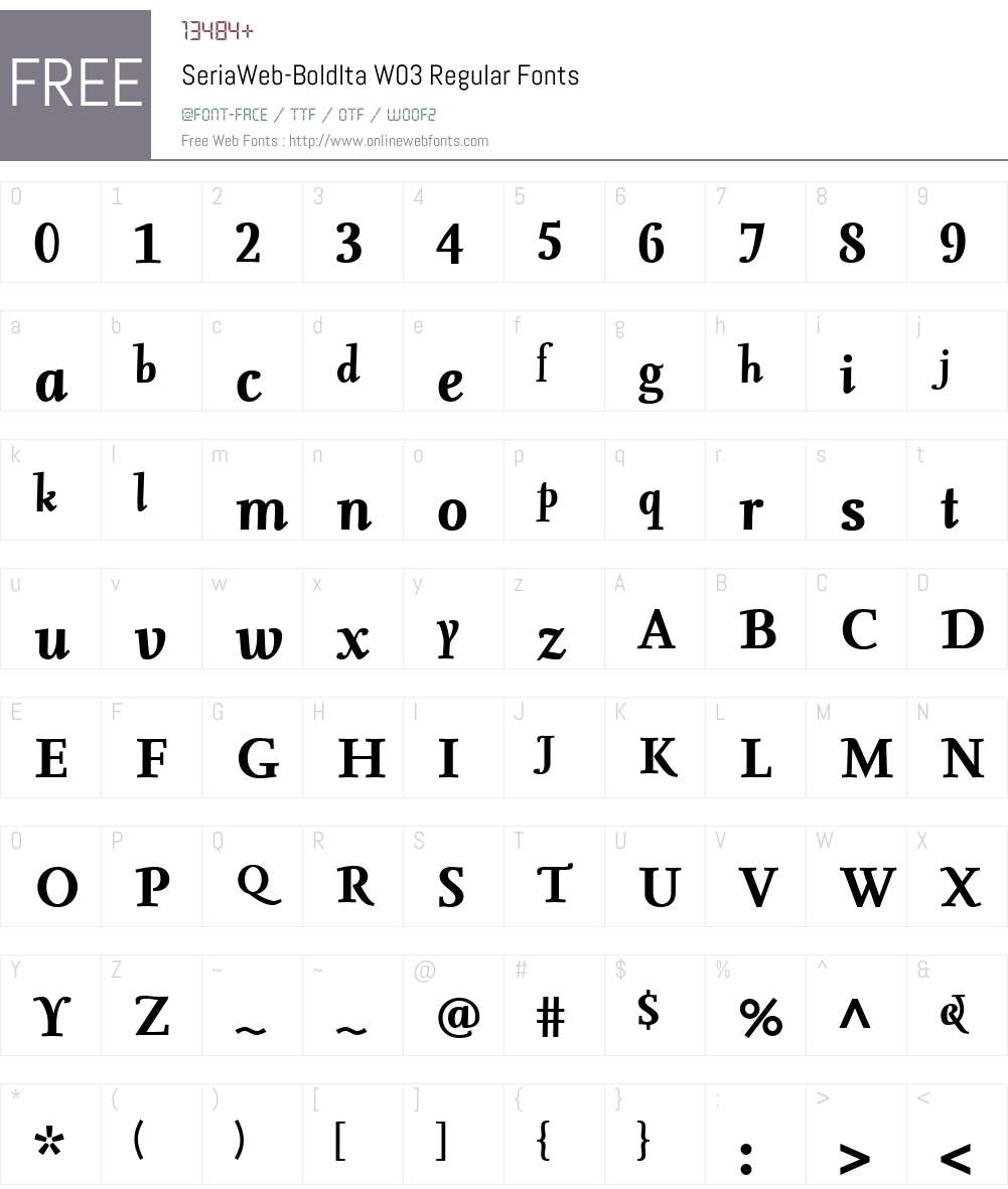 FF Seria Font Screenshots