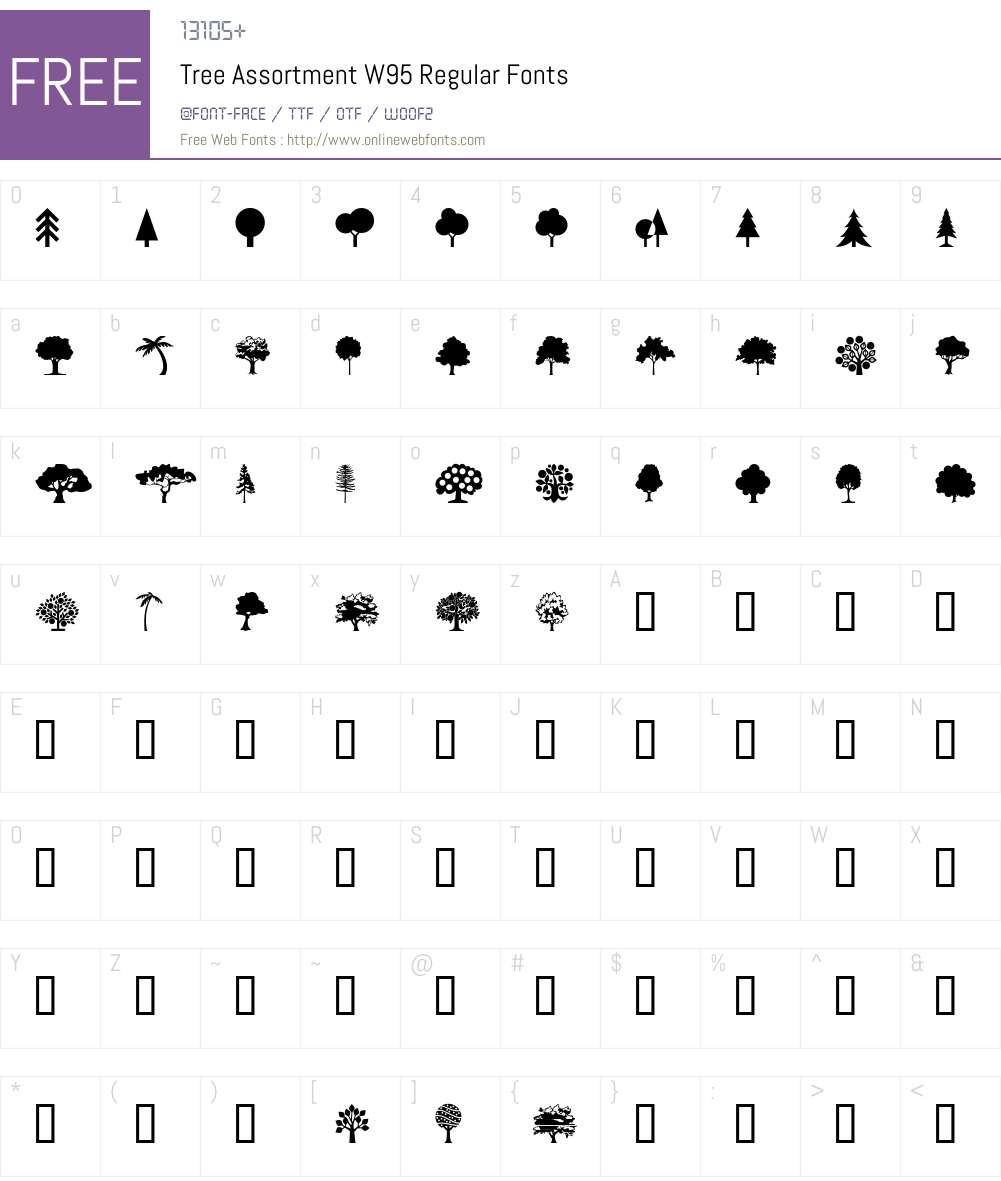 Tree Assortment Font Screenshots
