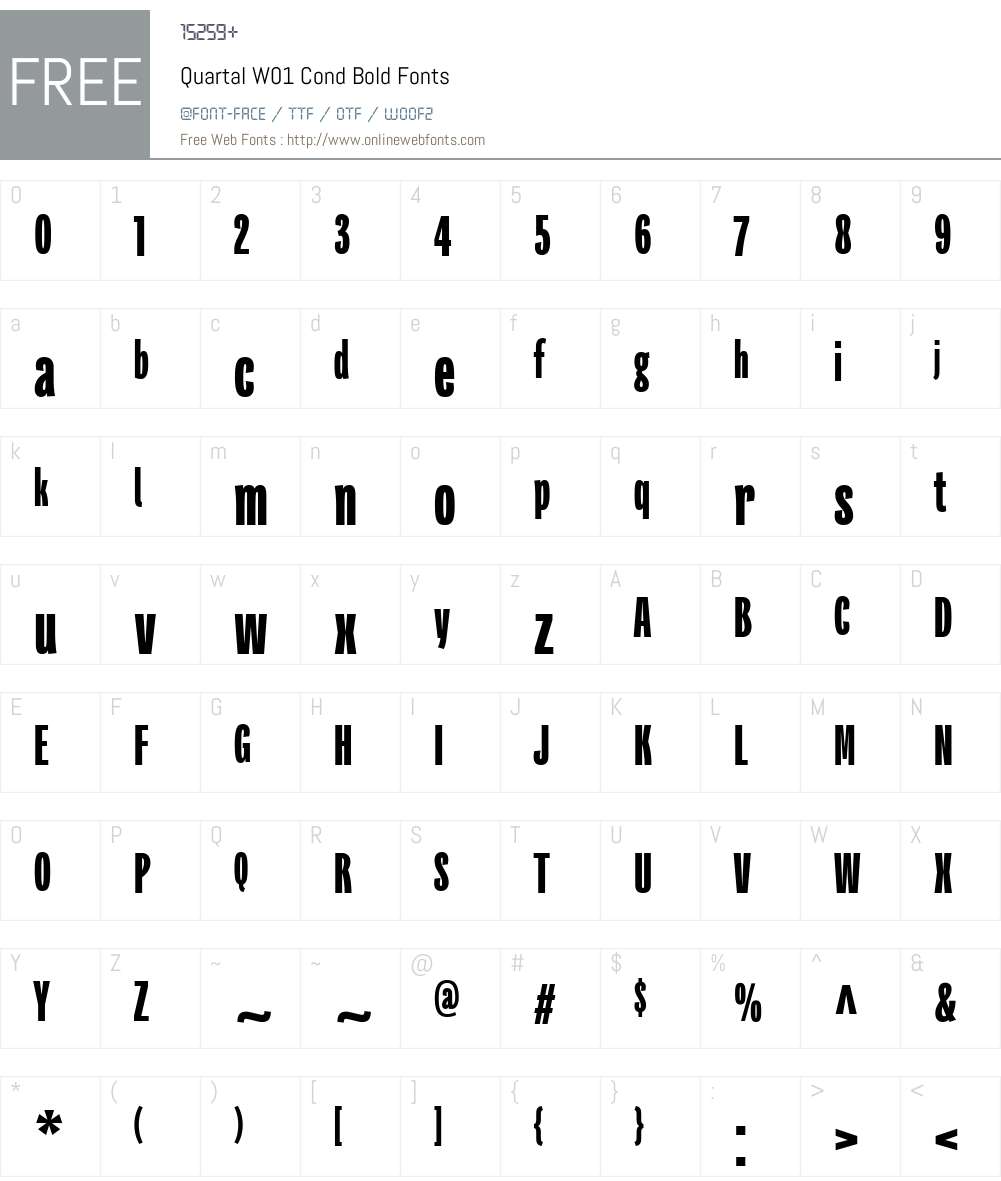 QuartalW01-CondBold Font Screenshots