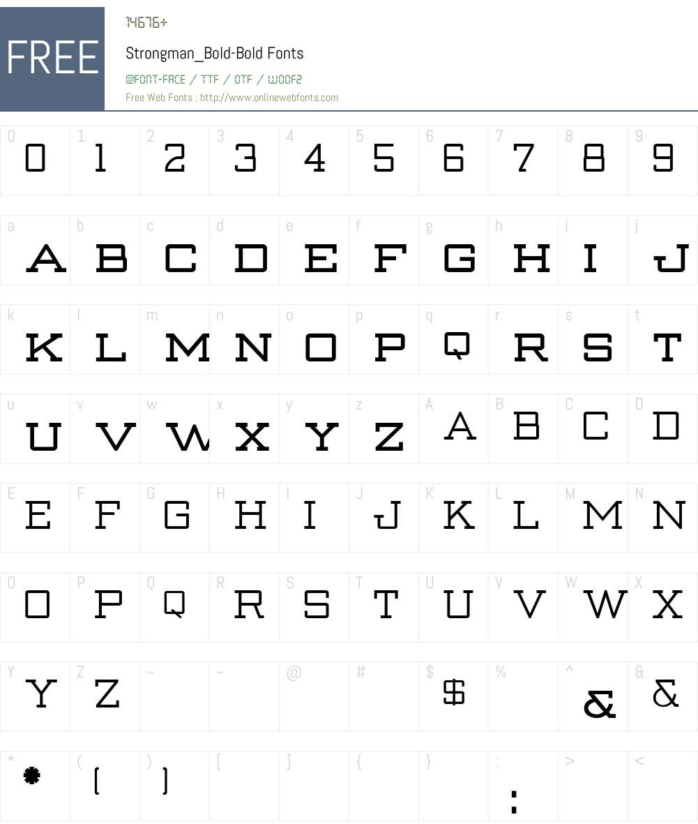 Strongman_Bold-Bold Font Screenshots