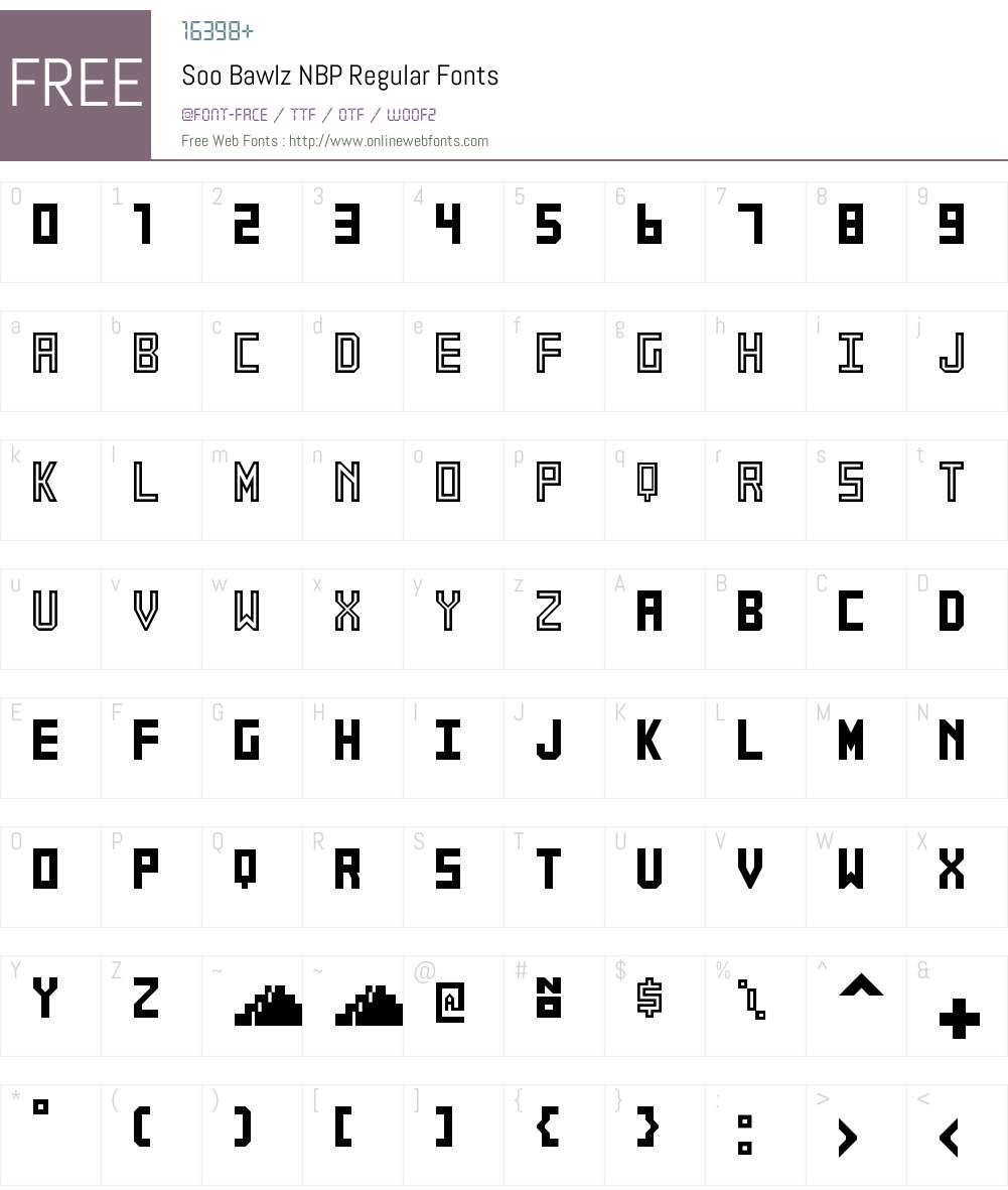 Soo Bawlz NBP Font Screenshots