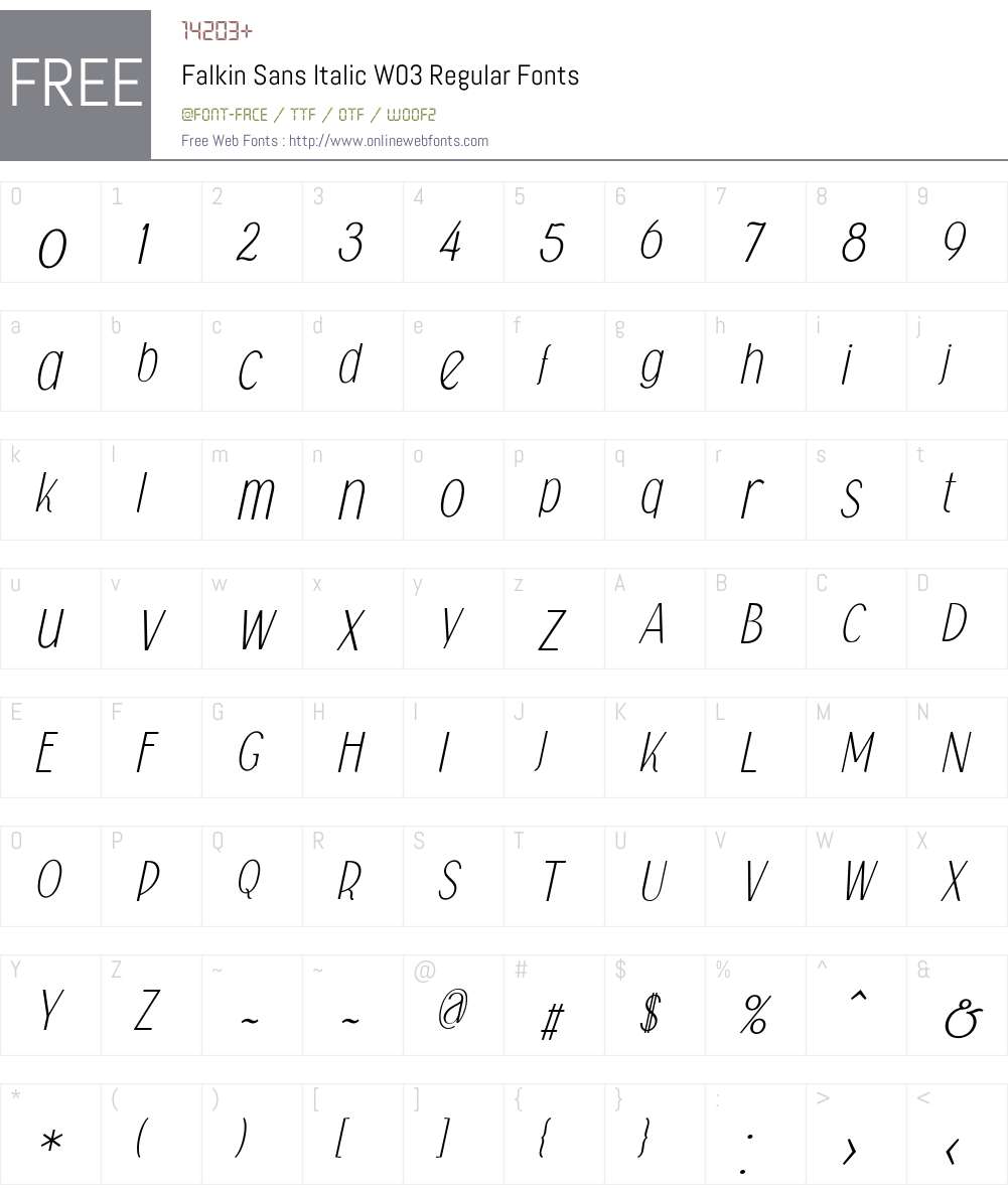 Falkin Sans Font Screenshots