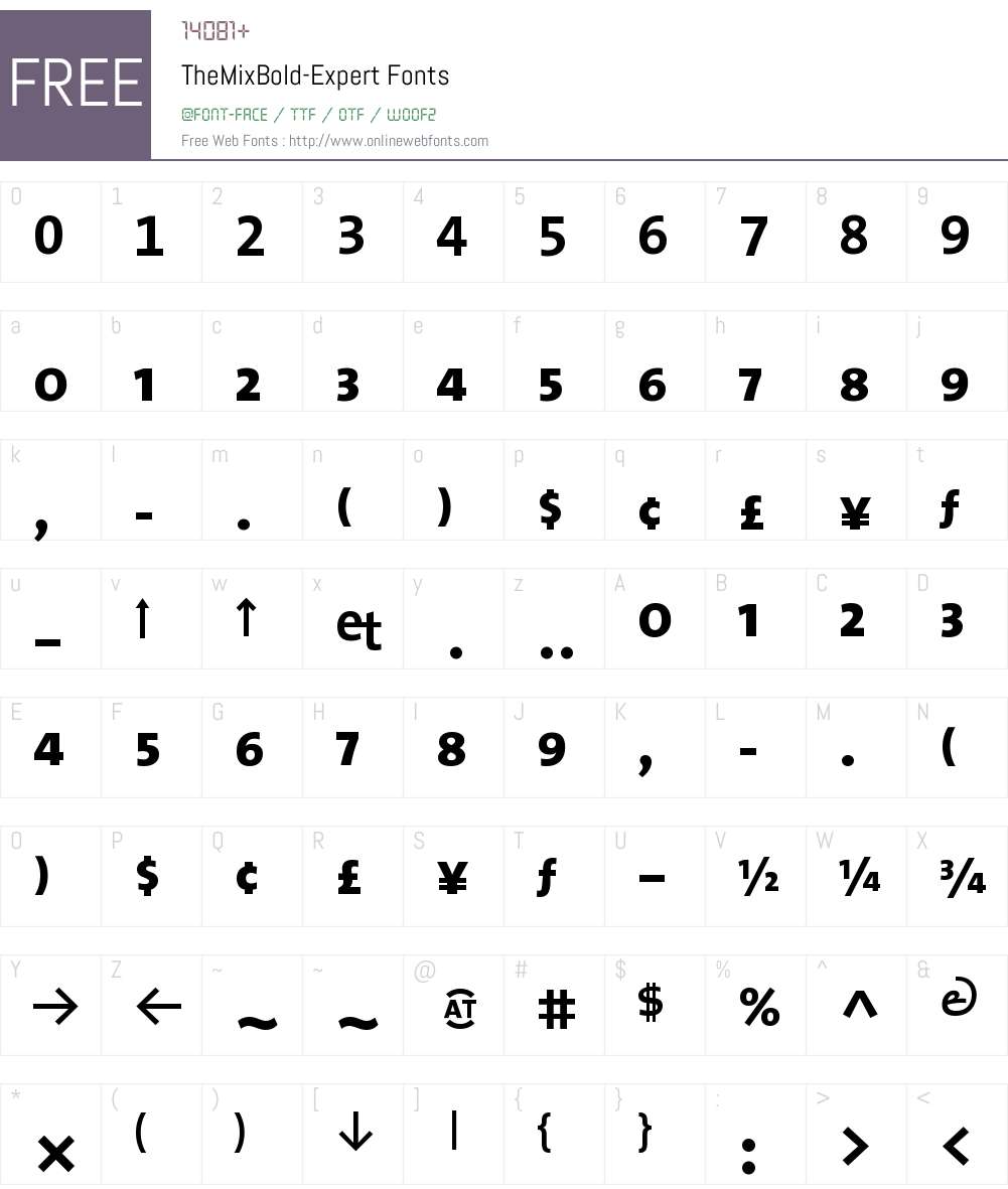 The Mix Bold- Font Screenshots