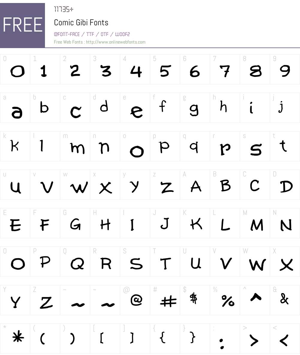 Comic Gibi Font Screenshots