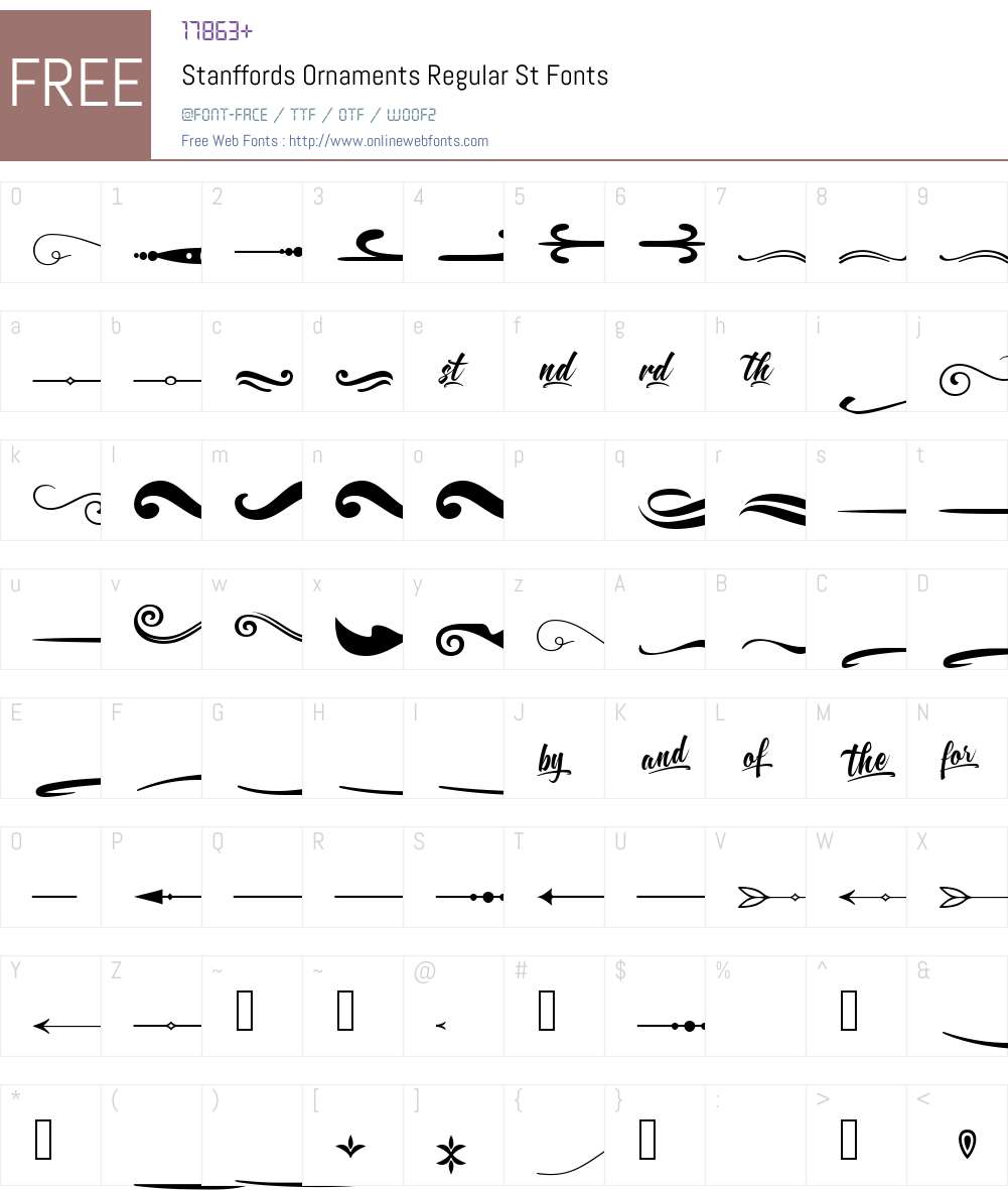 Stanffords Ornaments Regular Font Screenshots