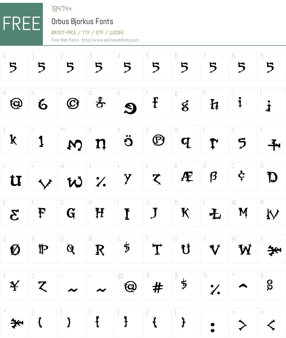 Orbus Font Screenshots