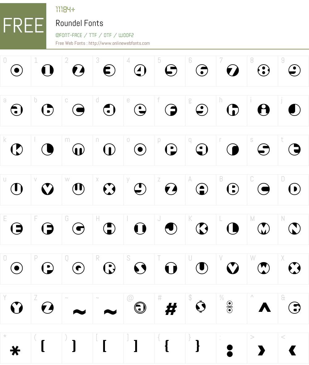 Roundel Font Screenshots