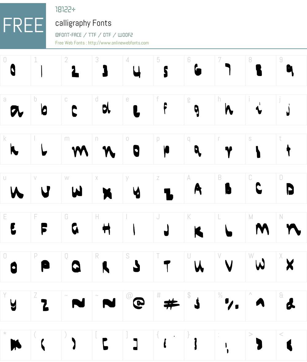 calligraphy Font Screenshots